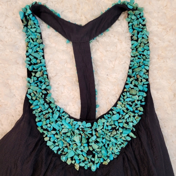 Bebe turquoise embellished top - Picture 2 of 4